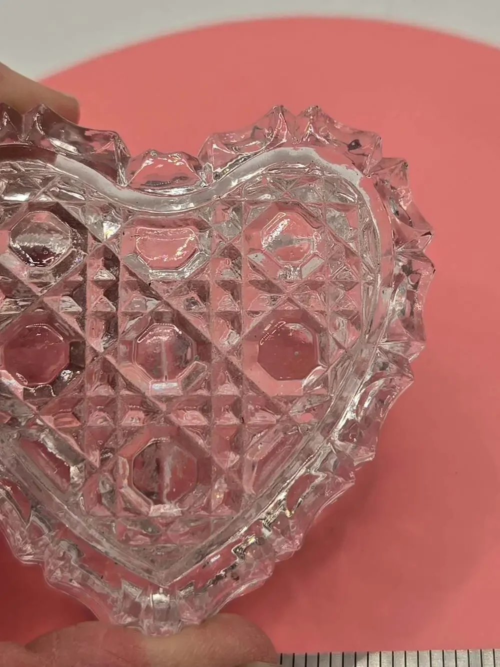 Crystal Heart Shaped Trinket Jewelry Box